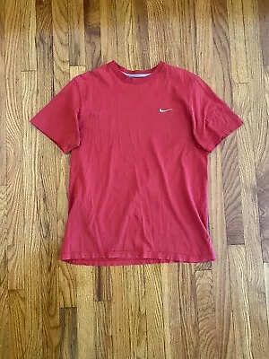 Vintage Red Embroidered Nike Logo T-shirt • $12