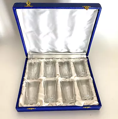 Boxed Set Of 8 Crystal Glasses By Val St Lambert • £142.52