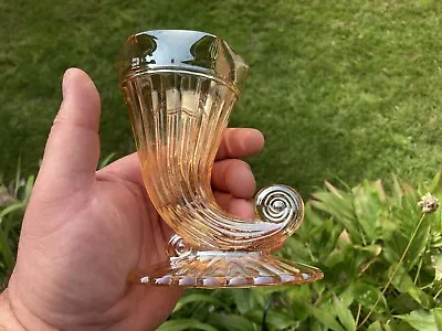 £10 • Buy Carnival Glass ~ Horn Of Plenty Vase ~ Jeanette ~
