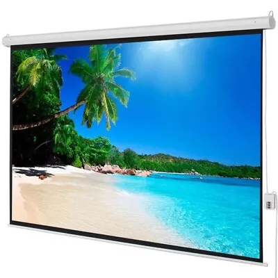 100  4:3 80  X 60  Viewing Area Motorized Projector Screen With Remote Control M • $87.76