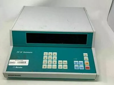 Brinkmann Metrohm 737 KF Karl Fischer Coulometer Titrator Titroprocessor Unit • $69.99