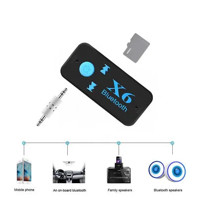 AUX Wireless Bluetooth 3.5mm Audio Car Adapter For Iphone/Samsung With Control • £4.99