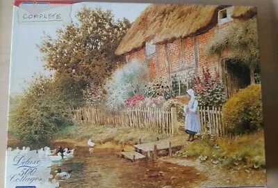 Thatched Cottage By Alex Jawdokimov Lovely 500 Piece Jigsaw Puzzle Complete • £8.49