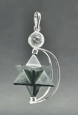 Black Tourmaline Crystal Merkaba Pendulum (Removable) Dowser Geometric Healer UK • £9.95