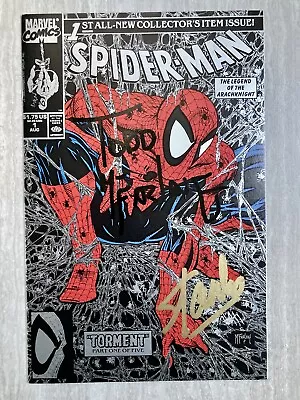 Spider-Man #1 (Marvel Comics 1990) SIGNED By Stan Lee & Todd McFarlane  - Silver • $305