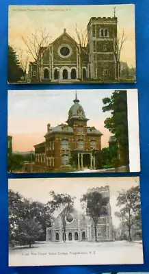 3 Antique 1910 Postcards Vassar College Instiute Bldg. 2 Chapels Poughkeepsie Ny • $3