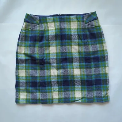 NWOT BODEN British Tweed By MOON Kilt Knee Length Plaid Wool Skirt UK 16L US 12L • $27.04