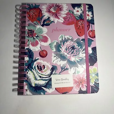 Vera Bradley Undated 12 Month Planner In Rosy Garden • $25