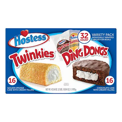 Hostess Twinkies And Ding Dongs Variety Pack (1.31 Oz. 32 Pk.) • $19.18