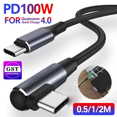 PD 100W 5A USB C To USB-C Fast Charger Dual Type C Charging Data Sync USB Cables • $6.16