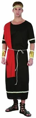 £17.99 • Buy Mens Caesar Ancient Black Roman Toga Fancy Dress Accessories Optional