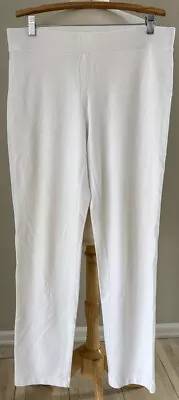 J Jill Pure Jill Tall Size MT Slim Leg Pull On Pants White Pima Cotton Blend EUC • $22.39