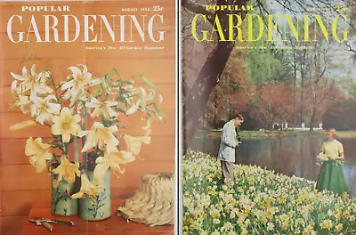 Vintage 1953 Popular Gardening Magazine Lot Spring Flowers Vegetable Garden • $19.99