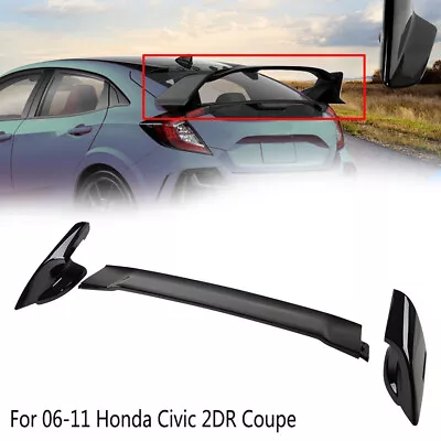 For 06-11 Honda Civic 2DR Coupe Glossy Black Mugen Style RR Trunk Wing Spoiler • $78.25
