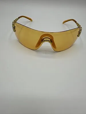 Vintage Christian Dior Millenium Amber Gold Bubble Wrap Sunglasses Fall 2000 Y2K • $269