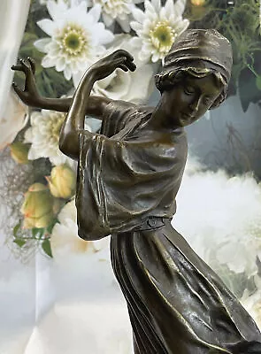 Dancing Woman By Milo Bronze Sculpture Figurine Figure Statue Marble Base Figure • $209.50