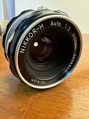 Vintage Nikon NIKKOR-H 50mm F/2 Non-AI Standard MF Lens • $36