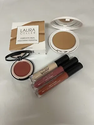 Laura Geller -doll 10 Make Up Set - Beige Foundation - Concealer- Lip Gloss + • £13.25