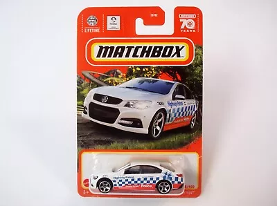 Matchbox Holden VF Commodore SSV Police 'Highway Patrol' Car  Long Card. • $16.50
