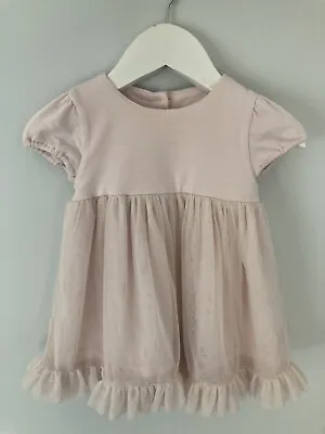 £7.99 • Buy THE LITTLE WHITE COMPANY Pink Occasion Dress Baby Girls Clothing 3-6 Months 🌷🌷