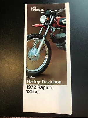 $39.55 • Buy 1972 Harley Aermacchi  Rapido 125cc  Pamphlet   Amf N. O. S.