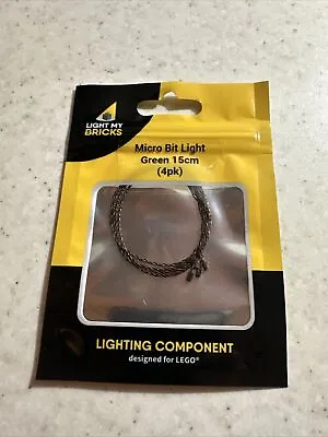 Light My Bricks Lighting Component Green 15cm Micro Bit Light 4 Pack • £5.99