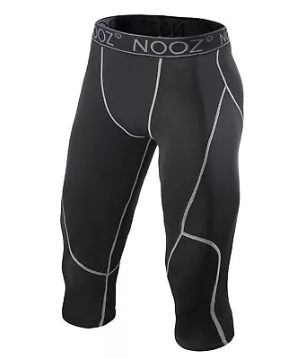 NOOZ Men's Pro Compression 3/4 Biking Running Short Tights Pants • $9.99