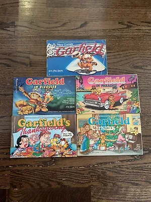 Garfield Color Comic Strip Books Lot Of 5 Thanksgiving Christmas 80s • $39.99