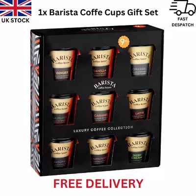 9Pk Mini Coffee Collection Takeout Cups Flavoured Instant Coffee Mix Set Gift • £12.49