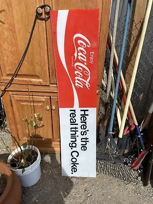 Vintage Coke Sign Plastic Graphic Reach In Refrigerator • $75