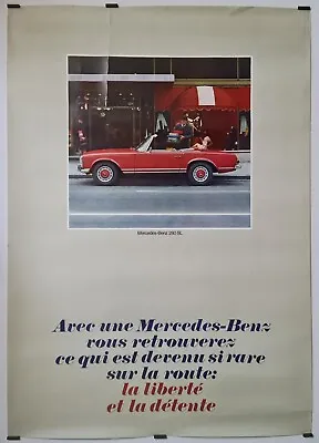 Mercedes - Benz - 280 Sl Circa 1960 Poster Original Automobile Advert • $532.60