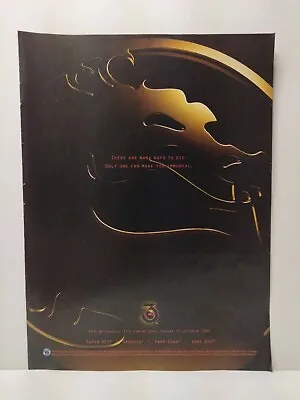 Mortal Kombat 3 Print Ad Magazine Poster Vintage 1995 • $14