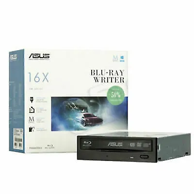 $129.99 • Buy Asus BW-16D1HT Blu-ray Writer Burner Drive 16X Retail + Software Sata Cable