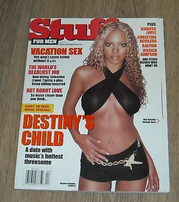 STUFF For MEN MAGAZINE April 2001 DESTINY's CHILD BEYONCE KNOWLES AALIYAH • $9.99