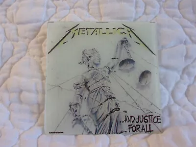 Metallica And Justice For All Lp Album Cover Vintage Carnival Glass Mirror Style • $50