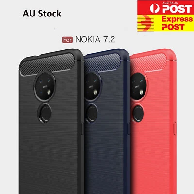 For Nokia 2.2 2.3 4.2 6.1 Nokia 6.2 7.2 7.1 Slim Carbon Fiber Rugged Case Cover • $17.99