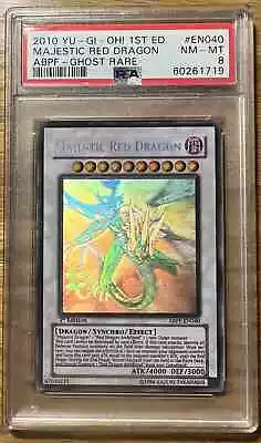 Psa 8 Majestic Red Dragon Abpf-en040 Ghost Rare 1st Edition Yugioh 2010 English • $199