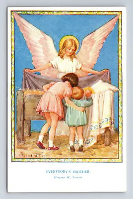 Artist Signed Margaret W Tarrant Everybody's Brother Angel & Girls Postcard • $12.61