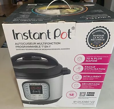 Instant Pot IP-DUO80 V2 7-in-1 Electric Pressure Cooker - Stainless Steel/Black • $75