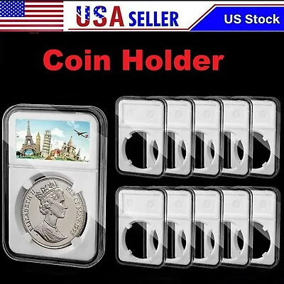 12 PCS Coin Slab Display Holder Storage 39mm For Silver Eagle Buffalo 1oz Dollar • $6.99