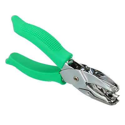 1/4  Single Hole Punch Handheld Hole Puncher With Soft Grip Heart Shape Green • $13.32