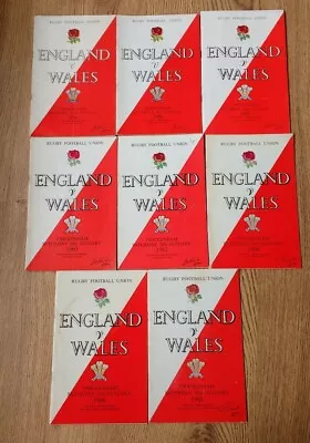 England V Wales Rugby Programmes 1950 - 2018 • £5.99