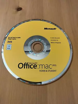 Microsoft Office 2011 Home& Student For Mac DVD Only - No Key • $14.99