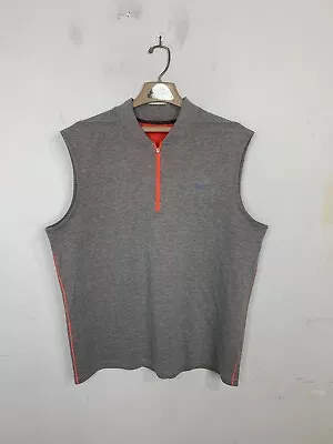 Nike Mens Vest XL Gray Golf Tiger Woods Collection Full Zip Sleeveless Athletic • $44.95