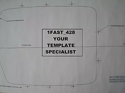 70 71 1970 1971 Ford Torino Fairlane Rancheo Cj 429 Shaker Hood Cutout Template  • $17