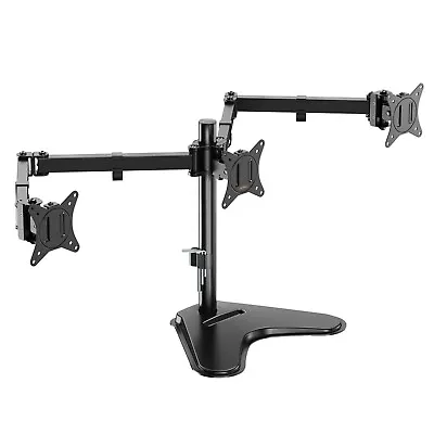 VonHaus Triple Monitor Stand For 17-27  Screens Three Screen Adjustable Mount • £49.99