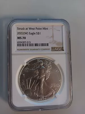 Silver Eagle Graded 2022  West Point Ms70 • $45