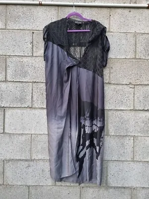 Nicola Waite Silk With Lace Cape Cardi  Size 1  Beautiful Minor Imperfectios • $35