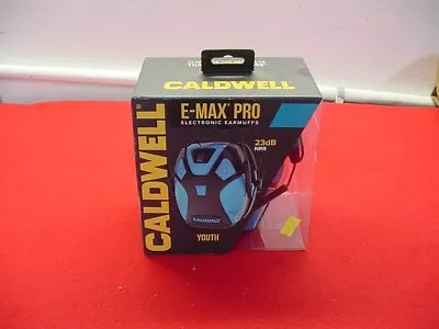 Caldwell E-Max Pro-Youth- Electronic Ear Muffs- Blue- 23db NRR- New! • $22.50