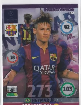 Neymar Jr Inventiveness Panini Adrenalyn Ucl 2014-15 Mint Fc Barcelona • $5